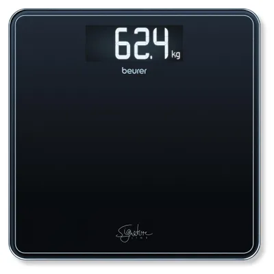 Produktbild von BEURER GS 400 schwarz Schwarze Glaswaage mit XL-Anzeige
