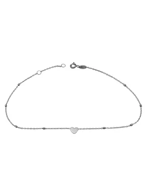 Produktbild von Miamar 45.1042 Damen Fußkettchen Herz Silber 25 cm