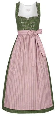 Immagine prodotto di Abito tradizionale bavarese "Dirndl" modello "Thea" del marchio Nübler, colore verde oliva, taglia 54