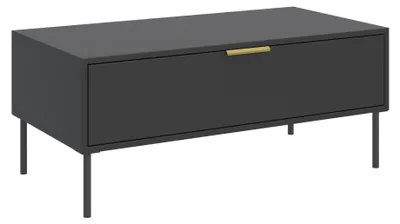 Immagine prodotto di Selsey Vena – Tavolino con cassetto - nero - 100x50 cm