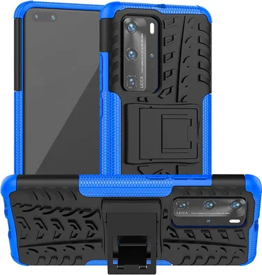 Produktbild von Conie Outdoor Schutzhülle für Huawei P40 Pro Hybrid Silikon Hard Case Cover Hülle mit Ständer in Blau
