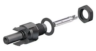 MC4 Panel-Receptakel für Kabel 4–6 mm², IP68, Schwarz