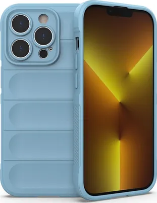 Produktbild von Mobigear Bumpy iPhone 14 Pro Hülle Flexibles TPU Backcover - Blau