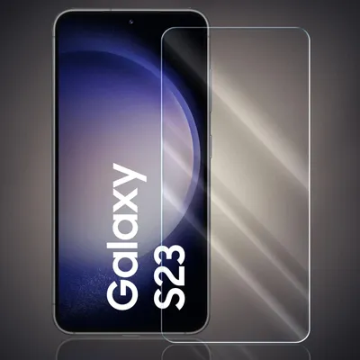 Produktbild von Panzer Folie für Samsung Galaxy S23 Echt Glas Displayschutzfolie Transparent Glasfolie 9H Härtegrad Schutzglasfolie