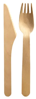 Produktbild von Messer und Gabel aus Holz 1000 tlg. Besteckset