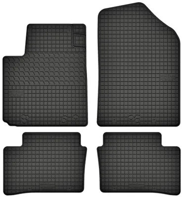 Produktbild von Gummimatten passend für Hyundai i10 II (2013-2019) Gummi Fußmatten Satz Schwarz + Stopper