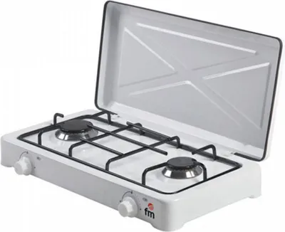 Produktbild von FM Calefacción HG-200, Weiß, Arbeitsplatte, Gaskochfeld, Emailliert, 2 Zone(n), 2 Zone(n)