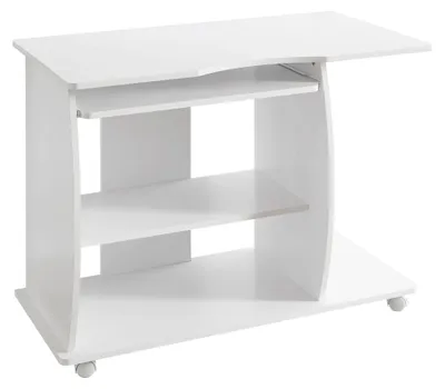 Produktbild von Wohnling Computertisch Diana Weiß mit Rollen 90 cm; WL1.152