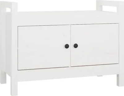 Obrázek produktu pro vidaXL Lavice do předsíně bílá 80x40x60 cm Masivní borovicové dřevo