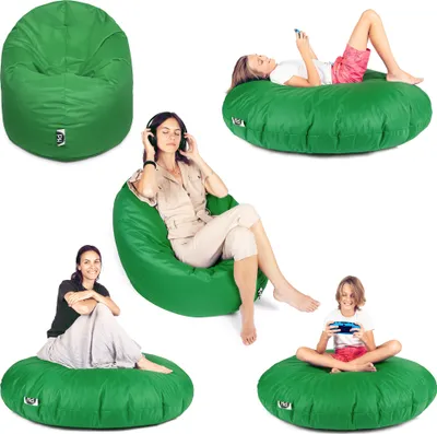 Produktbild von Sit&Joy Sitzsack 2 in 1 Sitzkissen Bodenkissen für Erwachsene & Kinder - Gaming mit Füllung Kissen Sessel BeanBag in 3 Größen und 27 Farben erhältlich mit Reißverschluss (Ø 100cm)