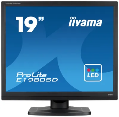 Produktbild von iiyama ProLite E1980SD, 48,3 cm (19"), 1280 x 1024 Pixel, SXGA, LED, 5 ms, Schwarz
