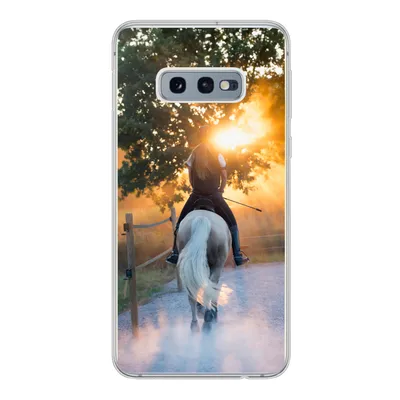 Produktbild von MuchoWow® Handyhülle Schutzhülle Hülle für Samsung Galaxy S10e Pferd - Sonne - Sand Silikon Softcase Handy Hülle - Handy