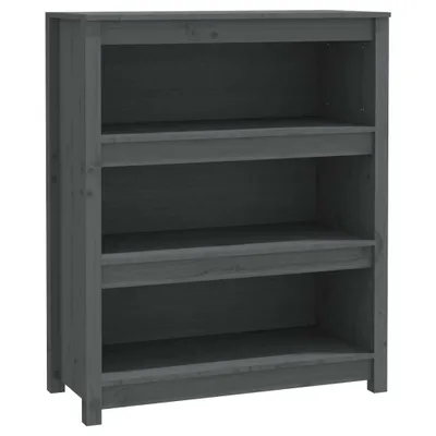 Immagine prodotto di Libreria Grigia 80x35x97 cm in Legno Massello di Pino