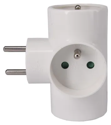 Image de Triplite 3 prises 16 A blanche - adaptateur multiprise compact