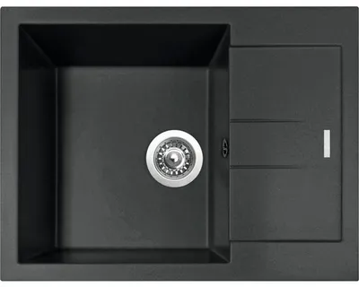 Obrázok produktu pre Granitový drez AMANDA 650 Nanoblack 500 x 650 mm čierna TLAM650500N6