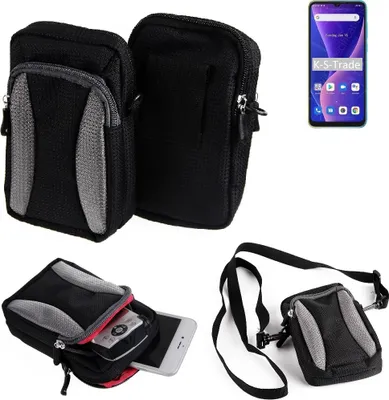 Produktbild von K-S-Trade Holster Schutz Hülle kompatibel mit Blackview Oscal C60 Handy Hülle Gürteltasche Umhängetasche mit Zusatzfach schwarz