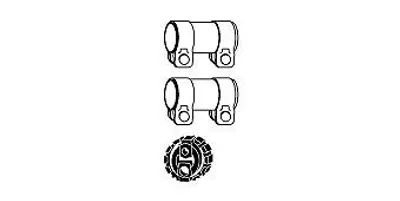 Produktbild von HJS Montagesatz Katalysator 82 32 6954 für FIAT Scudo Kastenwagen (220)