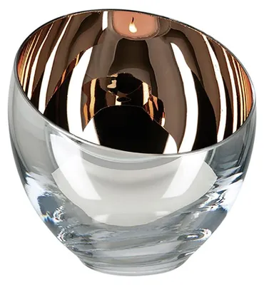 Produktbild von FINK Teelichthalter Candy - braun - H. 11cm x B. 11cm x D. 11cm