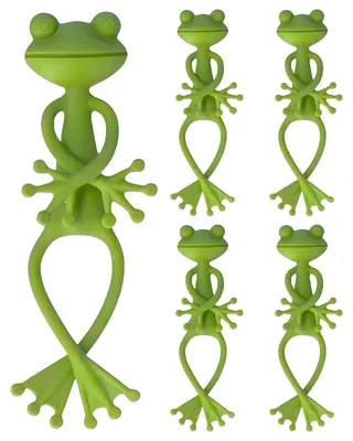 Productafbeelding van Plantensteun - Kikkerplantensteun - Set van 5 - PVC - Groen - Voor klimplanten