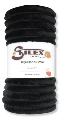 Produktbild von Weiche Plüschdecke PATI Schwarz 160x200
