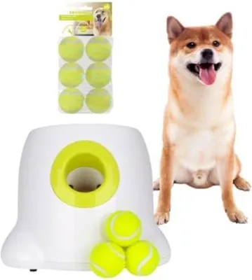Image de Lance-balles automatique pour chiens Mini vert 9 x 5 cm