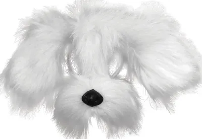 Image de Bristol Novelty Masque de Chien Shaggy Unie Sur Bandeau Avec Son BN2551 (Taille Unique) (Blanc)