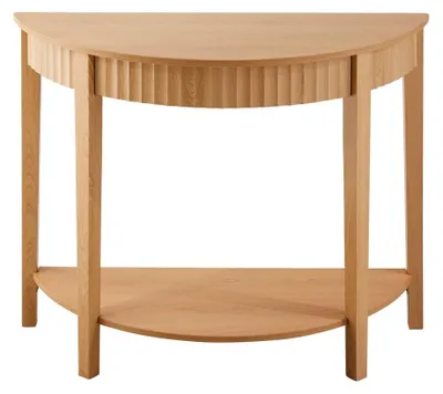 Image de CALICOSY - Console arrondie avec effet vague à 2 niveaux H76 cm - BOLOGNE