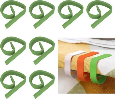 Produktbild von Kunststoff-Klemmen für Tischdecken, 8 Stück, windfest