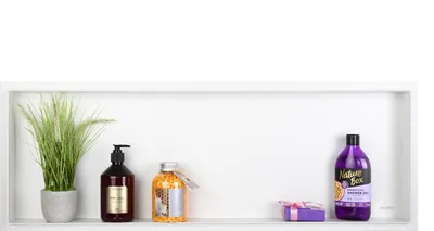 Obrázok produktu pre BALNEO nástenná nika WALL-BOX NO RIM 90 × 30 × 7 cm v bielej farbe