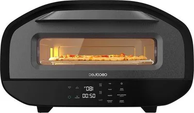 Obrázok produktu pre Digitálna pec na pizzu 12 l, 1700 W, nerezová oceľ, 80–430 °C, vnútorné osvetlenie