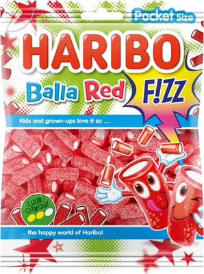 Produktbild von HARIBO Balla red f!zz 28 x 70 grams