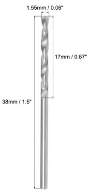 Produktbild von 2Stk. Vollhartmetall Bohrer 1,55mm mit Geradem Schaft Spiralbohrer fš¹r Edelstahllegierung Hartstahl Geh?rtet auf 50 HRC