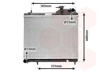 Produktbild von VAN WEZEL 82002125 Kühler Wasserkühler Motorkühler für HYUNDAI ACCENT II Stufenheck (LC) ACCENT II (LC)