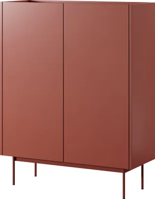 Obrázek produktu pro Nábytek Roe | Komoda s policemi červená 122 x 97 x 37 cm