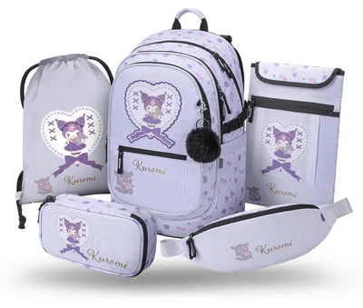 Produktbild von Baagl Schulrucksack Set Mädchen 5 Teilig Grundschule 25 - Kuromi Sweet One