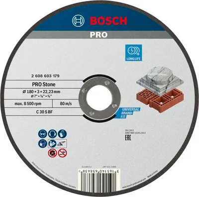 Produktbild von PRO Stone Trennscheibe, 180 x 3 x 22.23 mm, gerade