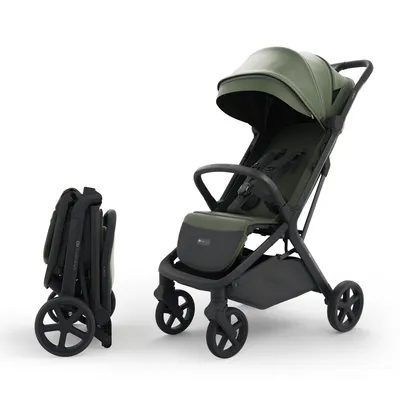 Produktbild von Kinderkraft NUBI 3 Buggy bis 22 kg – automatisch zusammenklappbar, große EVA-Räder, Mesh-Sitz, UPF50+ Verdeck - Grün