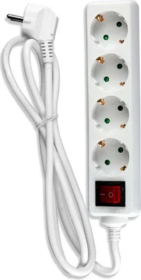 Obrázek produktu pro Adaptéry a zásuvky V-TAC - 4 způsoby - Prodlužovací zásuvka - IP20 - bílá - 1,5 m vodiče