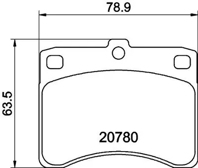 Immagine prodotto di Set di pastiglie freno senza indicatore di usura 13,4 mm HELLA per PIAGGIO PORTER e altri modelli
