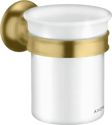 Produktbild von Zahnputzbecher AXOR MONTREUX Wandmontage brushed gold optic brushed gold optic