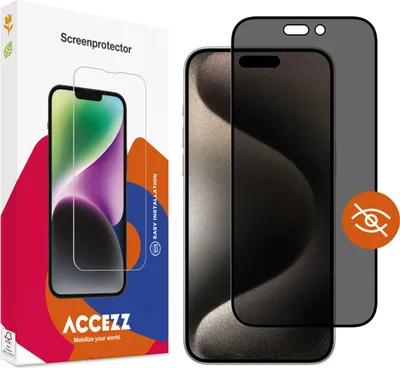 Immagine prodotto di iPhone 15 Pro Screenprotector: Accezz Gehard glas Privacy Screenprotector - Trasparente