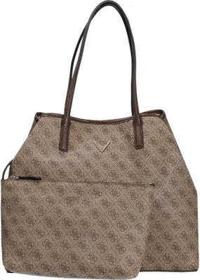 Produktbild von Guess Shopper Victtoria Large 2 in 1 Tote latte logo brown