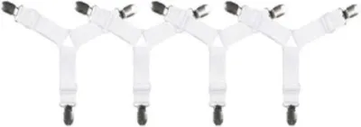 Productafbeelding van Go Go Gadget – Lakenspanners – Klemmen voor lakens – 1 set met 4 stuks – Wit