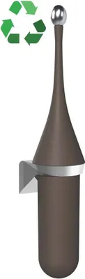 Image de Brosse WC suspendue ECOLORED, ABS, marron