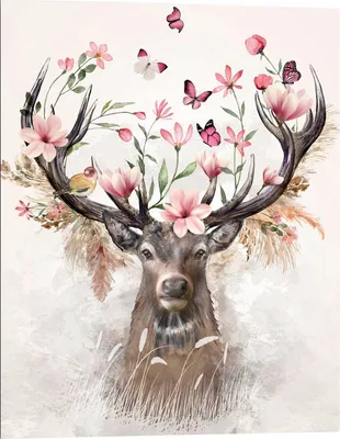 Produktbild von Wandbild - Mehrfarbig - 40 x 50 cm - Sweet Deer