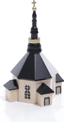 Imagen del producto de Decoración navideña para la iglesia de Seiffen, pieza individual, color oscuro, altura aproximada de 12,5 cm. Producto nuevo