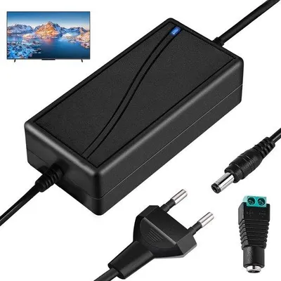 Zdjęcie produktu dla Uniwersalny transformator 12 V 5 A z wtyczką UE – uniwersalny zasilacz z wtyczką 55 x 25 mm