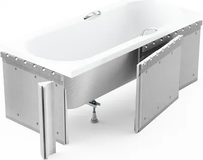 Zdjęcie produktu dla Zabudowa Styropianowa Schedpol do Wanien Prostokątnych 170x58 cm, Uniwersalna, Model 1.041, Łatwy Montaż, Samoprzylepne Płytki