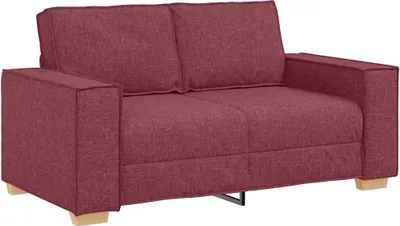 Obrázek produktu pro Dvoumístná pohovka vínově červená 120 cm látková