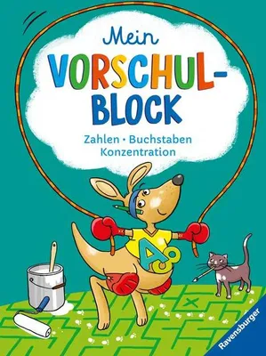 Produktbild von Ravensburger Mein Vorschul-Block - Zahlen, Buchstaben, Konzentration - Rätselspaß für Vorschulkinder ab 5 Jahren - Vorbereitung auf Schule